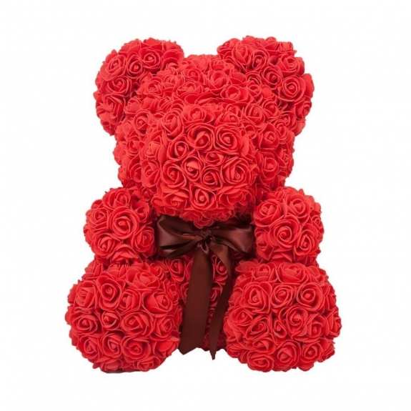 Big red rose bear